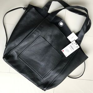 ZARA Collection Leather Shopper Tote NWT